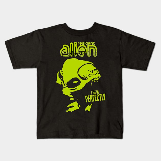 Resident Alien Kids T-Shirt by N2K'Q